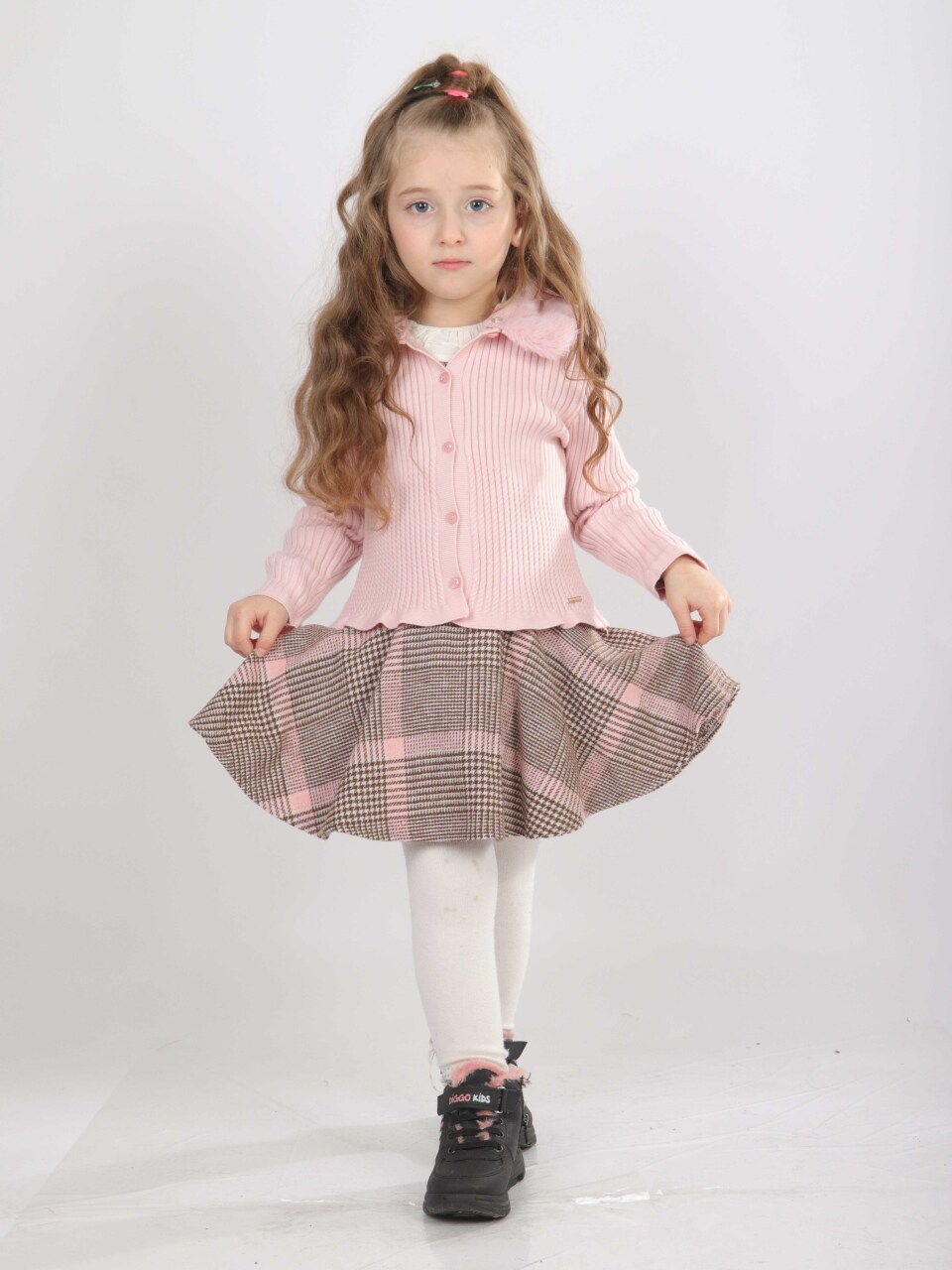 Kız Çocuk Elbise 1-5 Yaş 4815 Pembe - 6