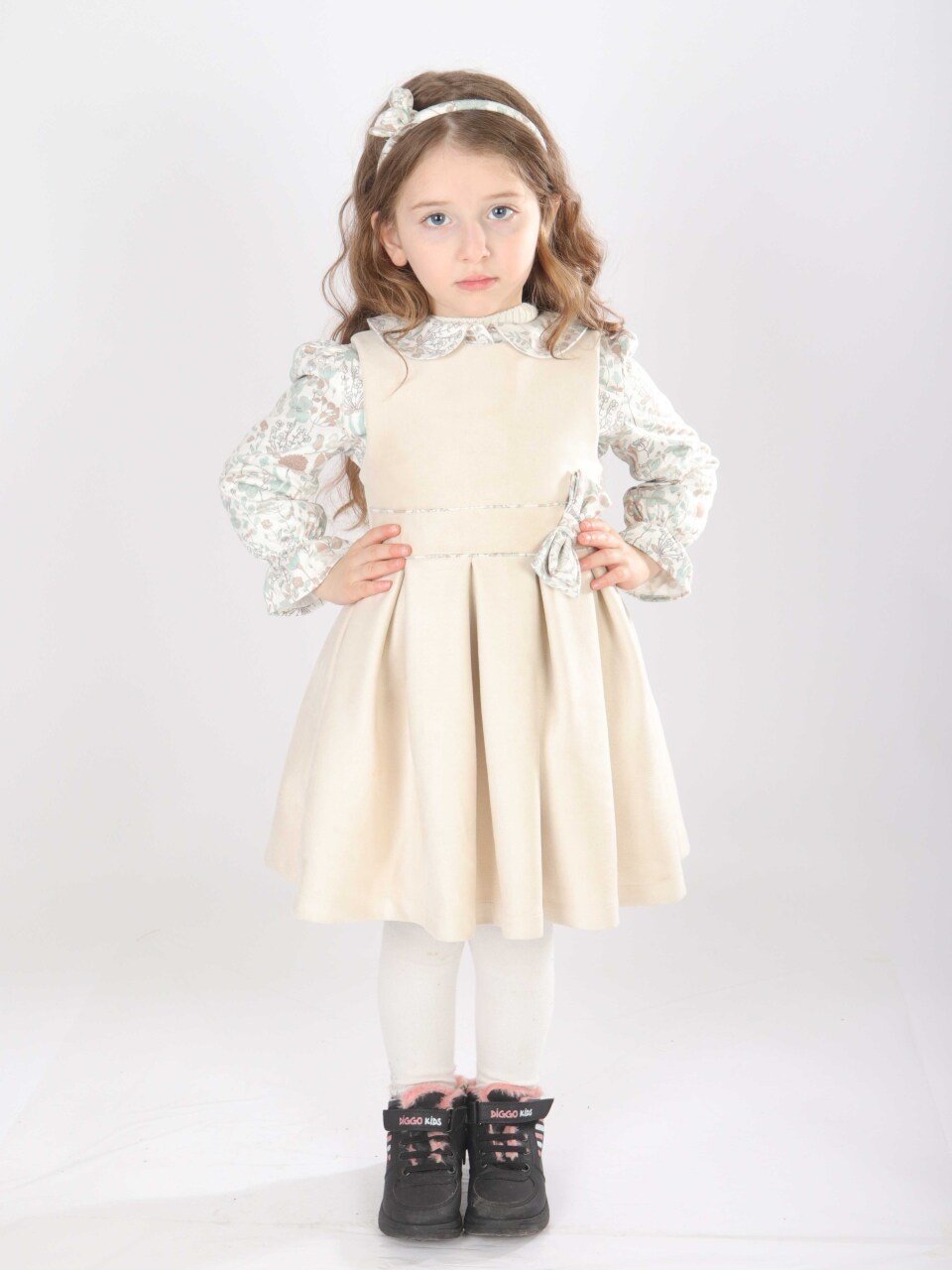 Kız Çocuk Elbise 1-5 Yaş 4828 Mint - 7