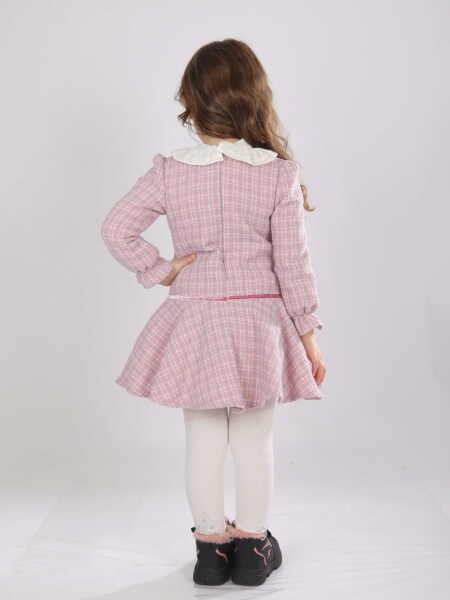 Kız Çocuk Elbise 1-5 Yaş 4812 Gül Kurusu - 6