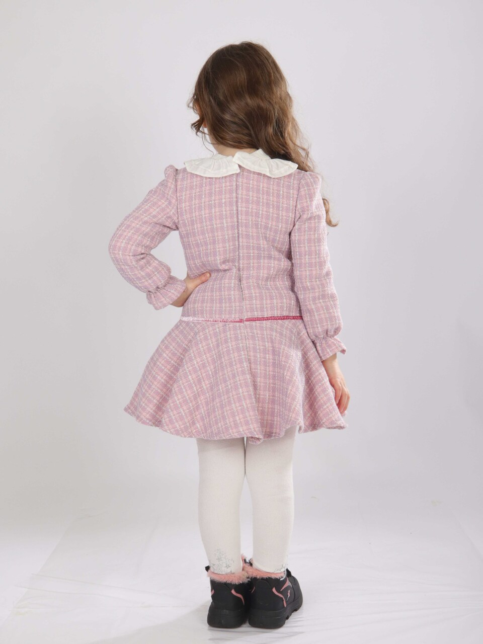 Kız Çocuk Elbise 1-5 Yaş 4812 Gül Kurusu - 6