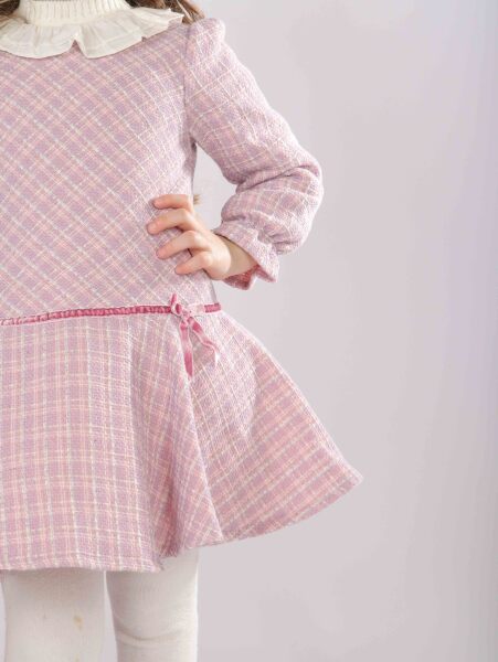 Kız Çocuk Elbise 1-5 Yaş 4812 Gül Kurusu - 8