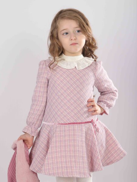 Kız Çocuk Elbise 1-5 Yaş 4812 Gül Kurusu - 10