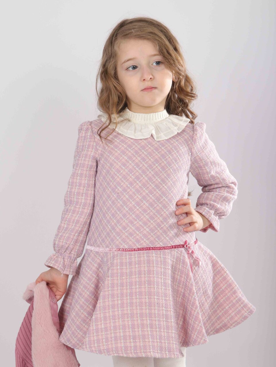 Kız Çocuk Elbise 1-5 Yaş 4812 Gül Kurusu - 10