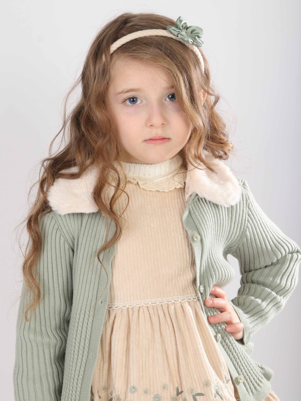 Kız Çocuk Elbise 1-5 Yaş 4801 Mint - 5