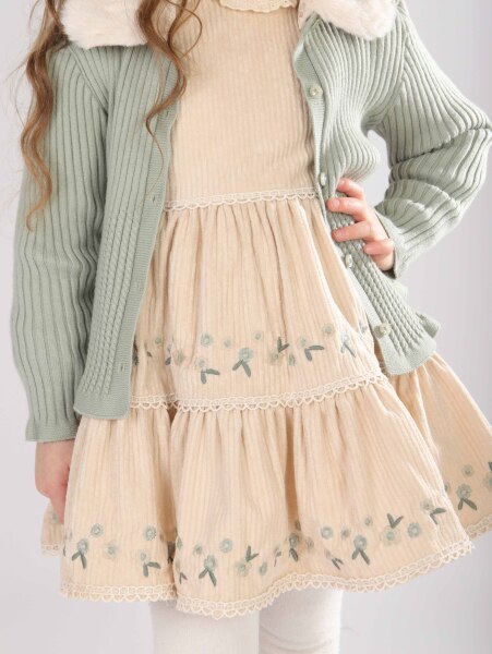 Kız Çocuk Elbise 1-5 Yaş 4801 Mint - 6