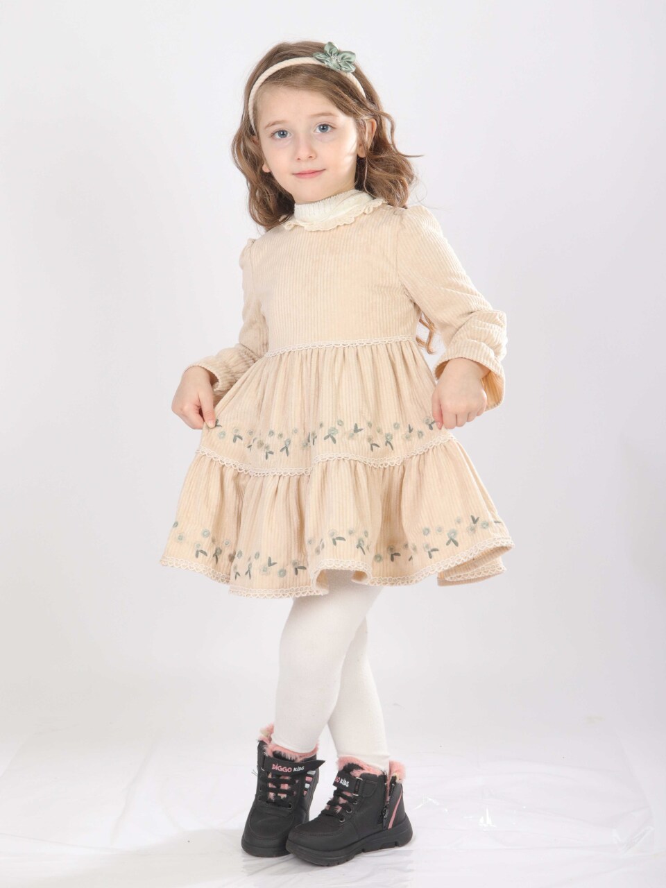 Kız Çocuk Elbise 1-5 Yaş 4801 Mint - 9