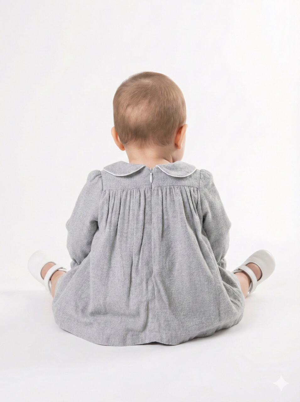 Kız Çocuk Elbise 3-12 Ay 4125 Gri - 2