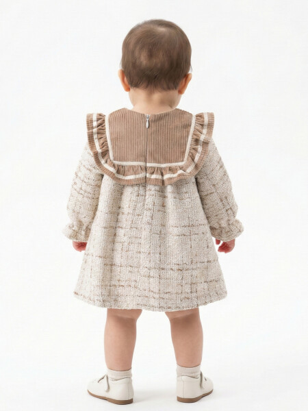 Kız Çocuk Elbise 3-12 Ay 4791 Bej - 2