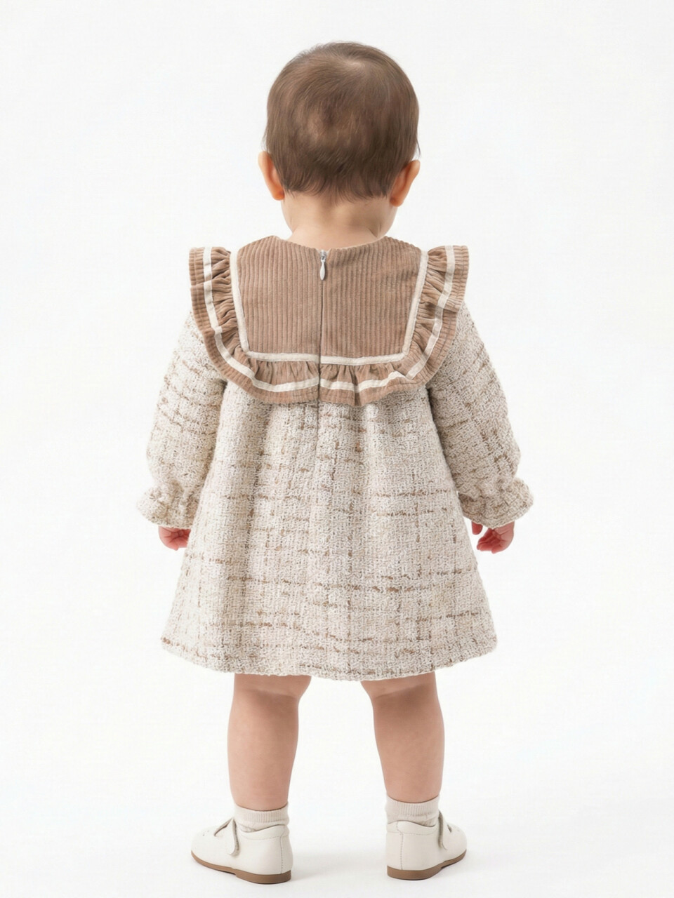 Kız Çocuk Elbise 3-12 Ay 4791 Bej - 2