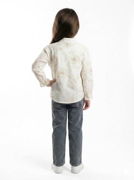 Kız Çocuk Alt Üst Takım 3-7 Yaş 4751 Ekru - 4