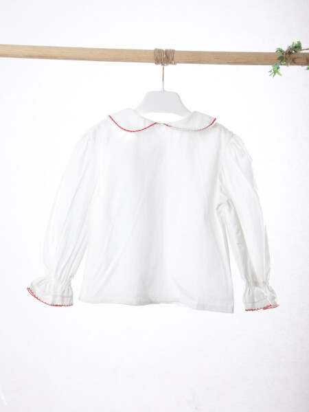 Kız Çocuk Elbise 6-36 Ay 4009 Ekru - Kırmızı - 7