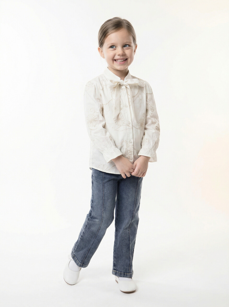 Kız Çocuk Alt Üst Takım 3-7 Yaş 4752 Kahverengi - 3