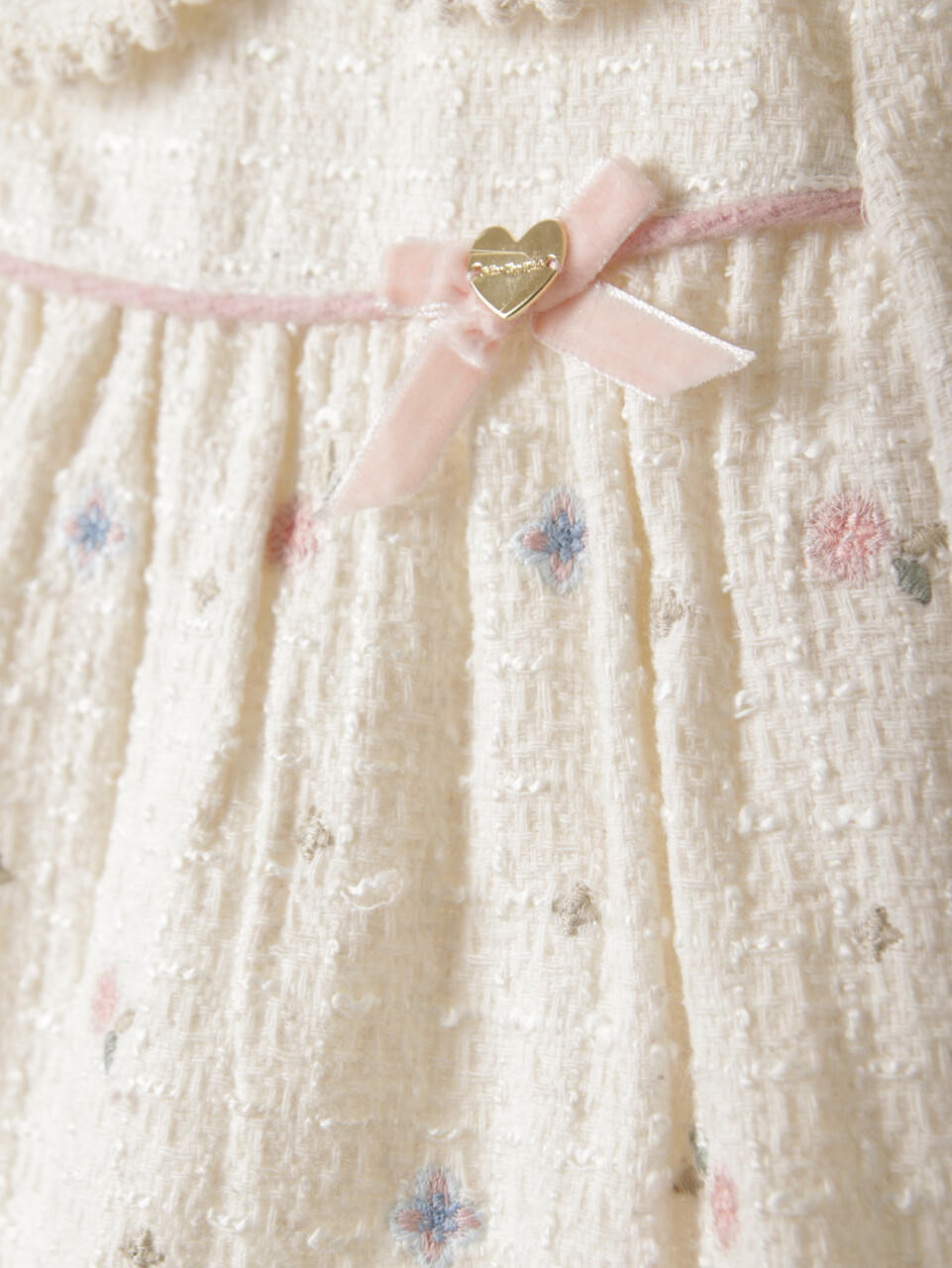 Kız Çocuk Elbise 3-12 Ay 4712 Ekru - 5