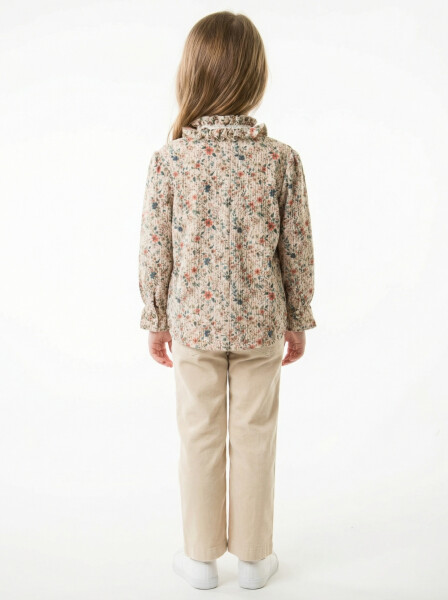 Kız Çocuk 3'lu Alt Üst Takım 3-7 Yaş 4778 Haki - 4