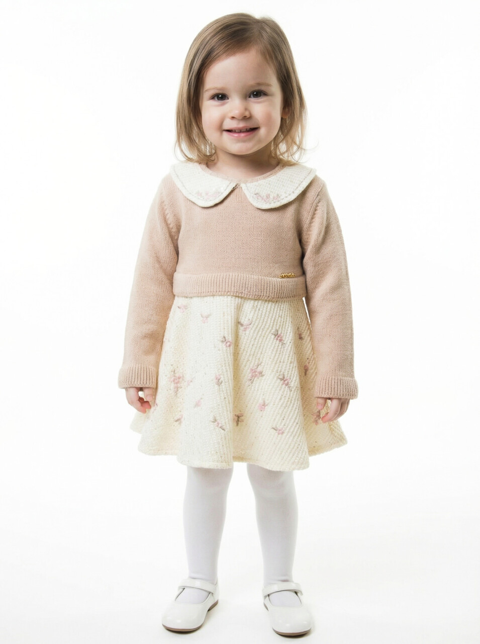 Kız Çocuk Elbise 6-24 Ay 4781 Bej - 1