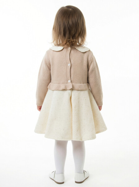 Kız Çocuk Elbise 6-24 Ay 4781 Bej - 2