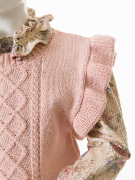 Kız Çocuk 3'lu Alt Üst Takım 3-7 Yaş 4774 Pembe - 5