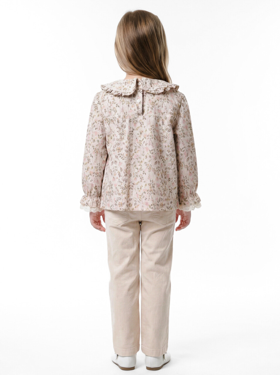 Kız Çocuk Elbise 3-7 Yaş 4756 Bej - 4