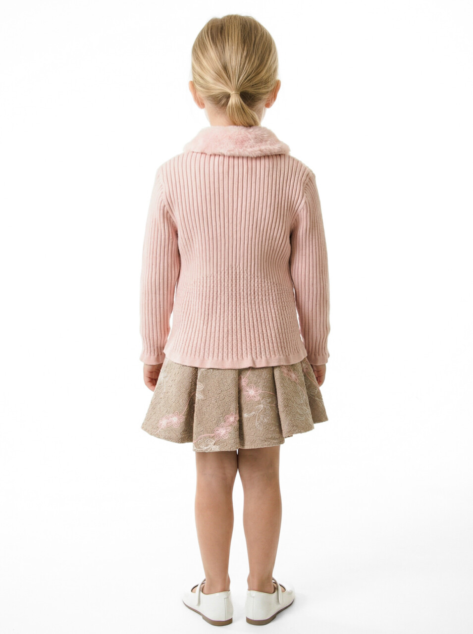 Kız Çocuk Elbise 3-7 Yaş 4772 Pembe - 2