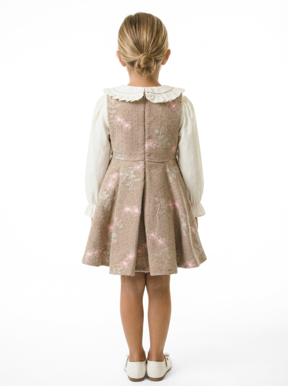 Kız Çocuk Elbise 3-7 Yaş 4772 Pembe - 4