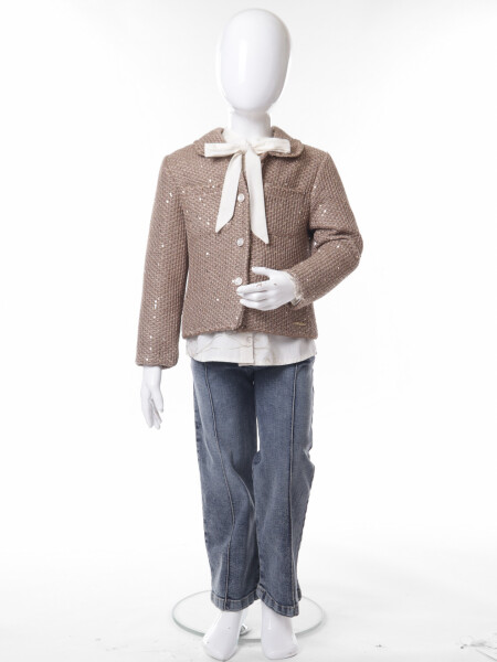 Kız Çocuk Alt Üst Takım 3-7 Yaş 4752 Kahverengi - 8