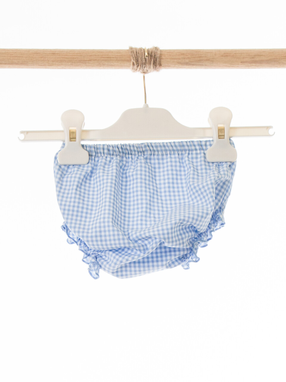 Külotlu Kız Çocuk Elbise 3-12 Ay 5105 Ekru - Mavi - 6