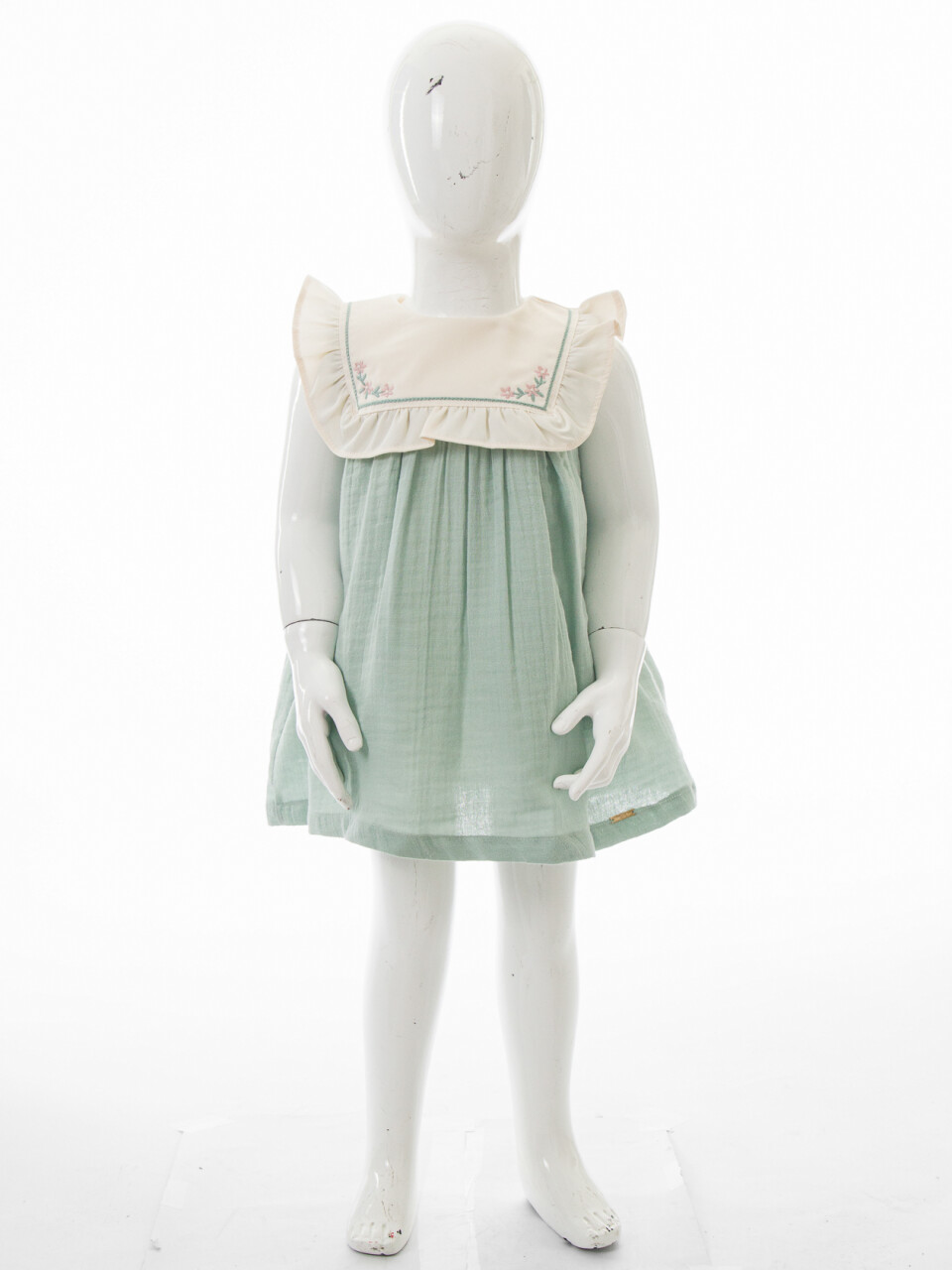 Kız Çocuk Yazlık Elbise 6-36 Ay 5208‬‎ Yeşil - 3