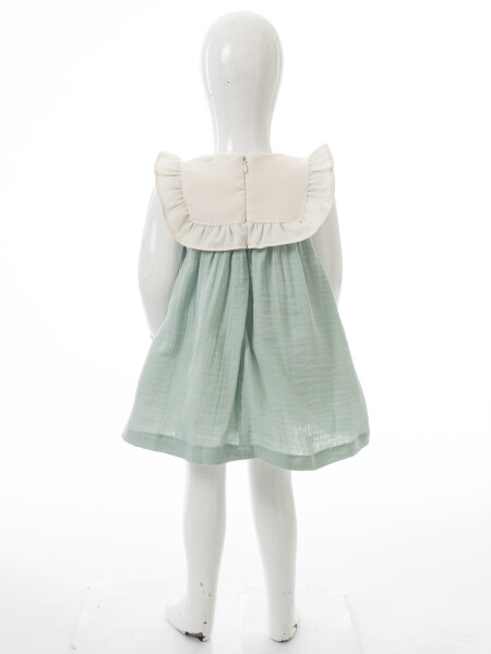 Kız Çocuk Yazlık Elbise 6-36 Ay 5208‬‎ Yeşil - 5