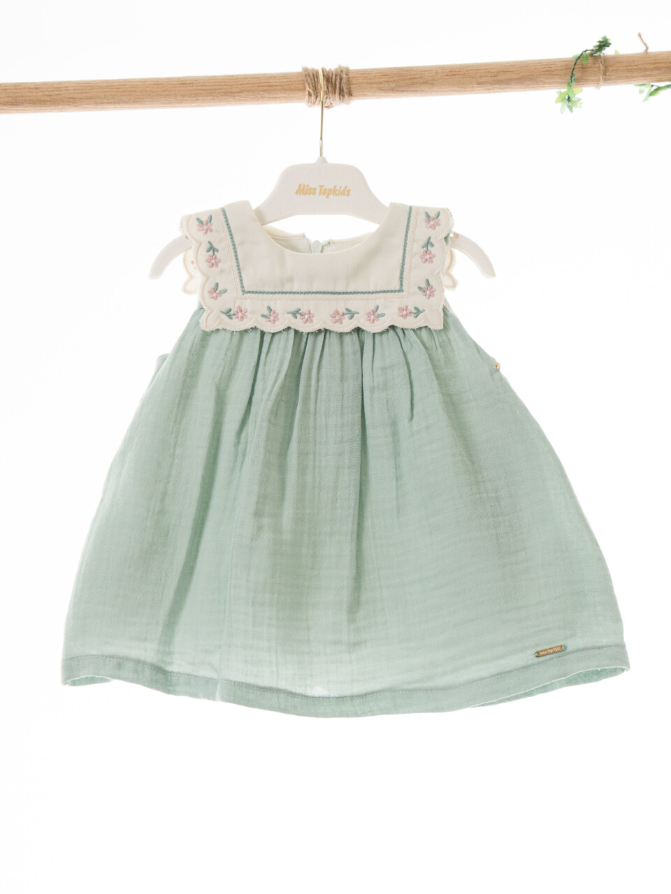 Kız Çocuk Yazlık Elbise 3-12 Ay 5120‬‎ Yeşil - 3