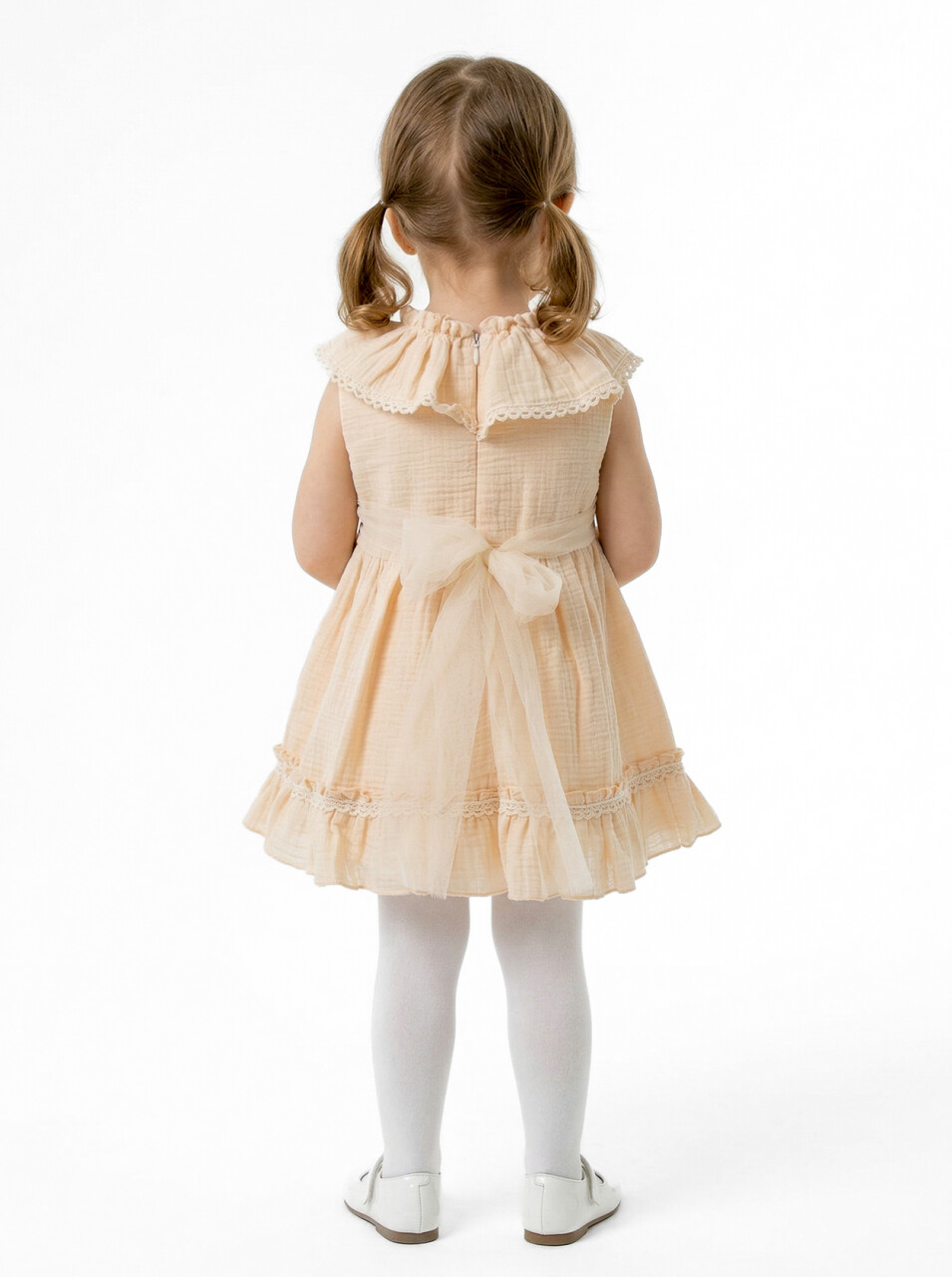 Kız Çocuk Yazlık Elbise 6-36 Ay 5206 Bej - 2