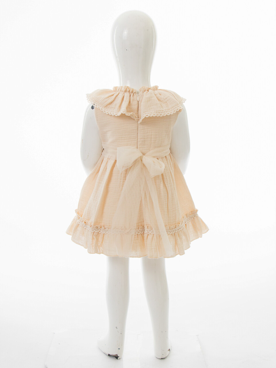 Kız Çocuk Yazlık Elbise 6-36 Ay 5206 Bej - 4