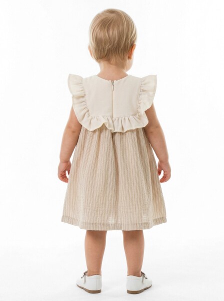 Kız Çocuk Yazlık Elbise 3-12 Ay 5121 Bej - 2