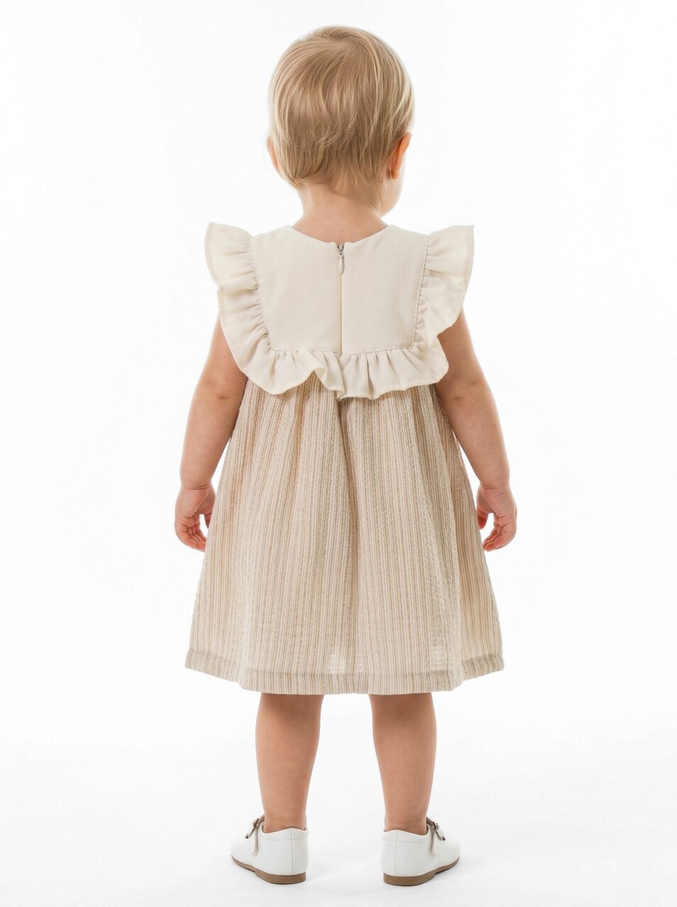 Kız Çocuk Yazlık Elbise 3-12 Ay 5121 Bej - 2