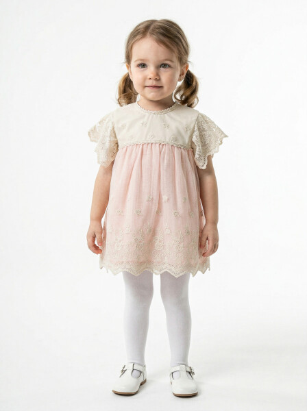 Kız Çocuk Yazlık Elbise 6-36 Ay 5211 Pembe - Top Girl
