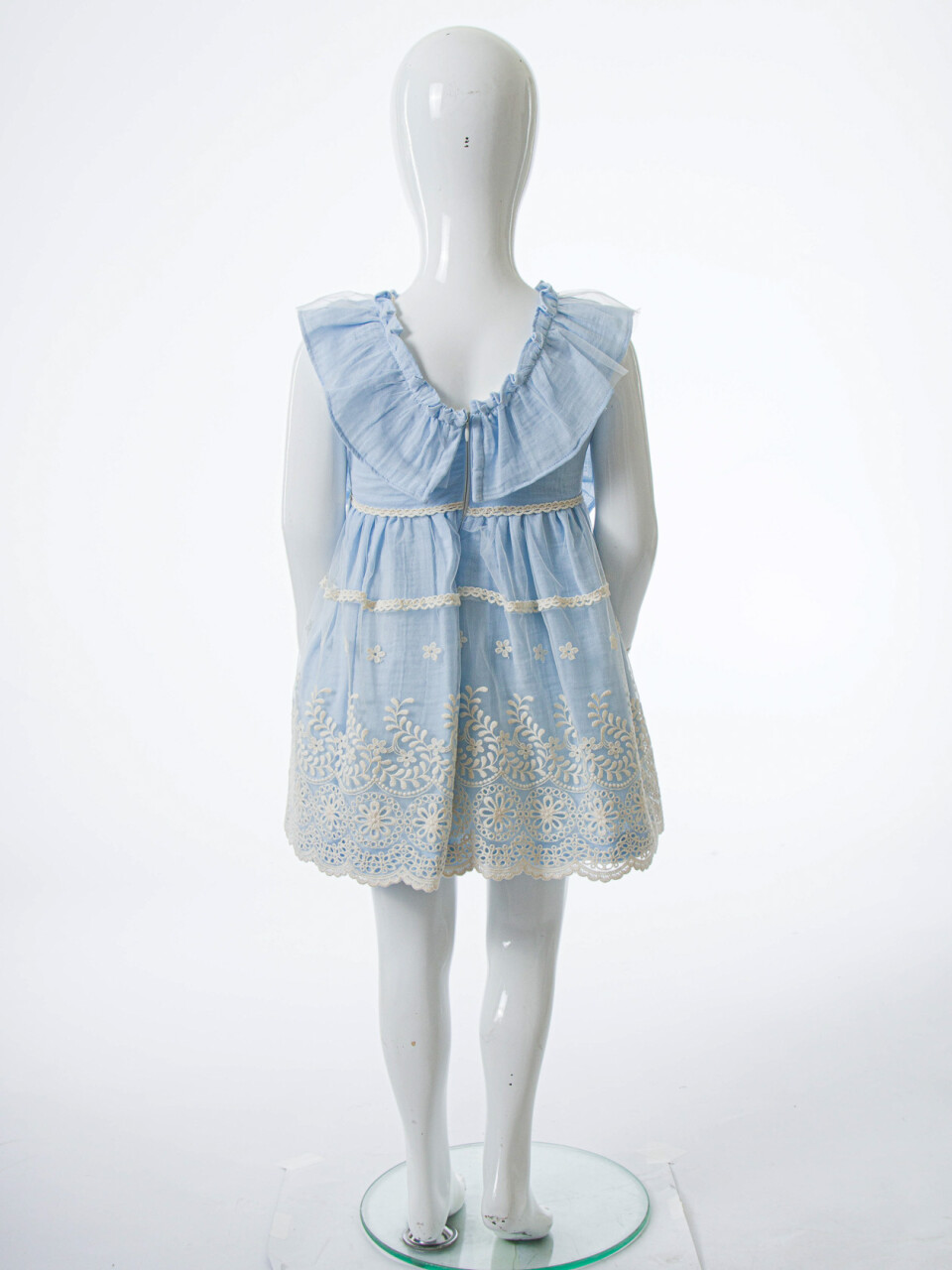 Kız Çocuk Yazlık Elbise 1-5 Yaş 5158 Mavi - 4