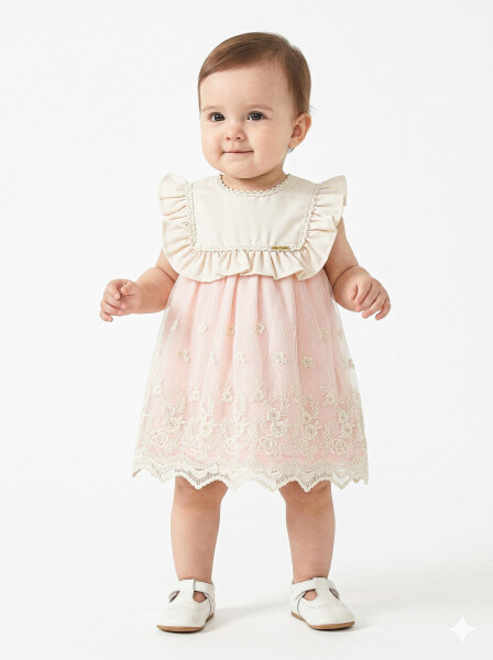 Kız Çocuk Yazlık Elbise 3-12 Ay 5122 Pembe - Top Girl