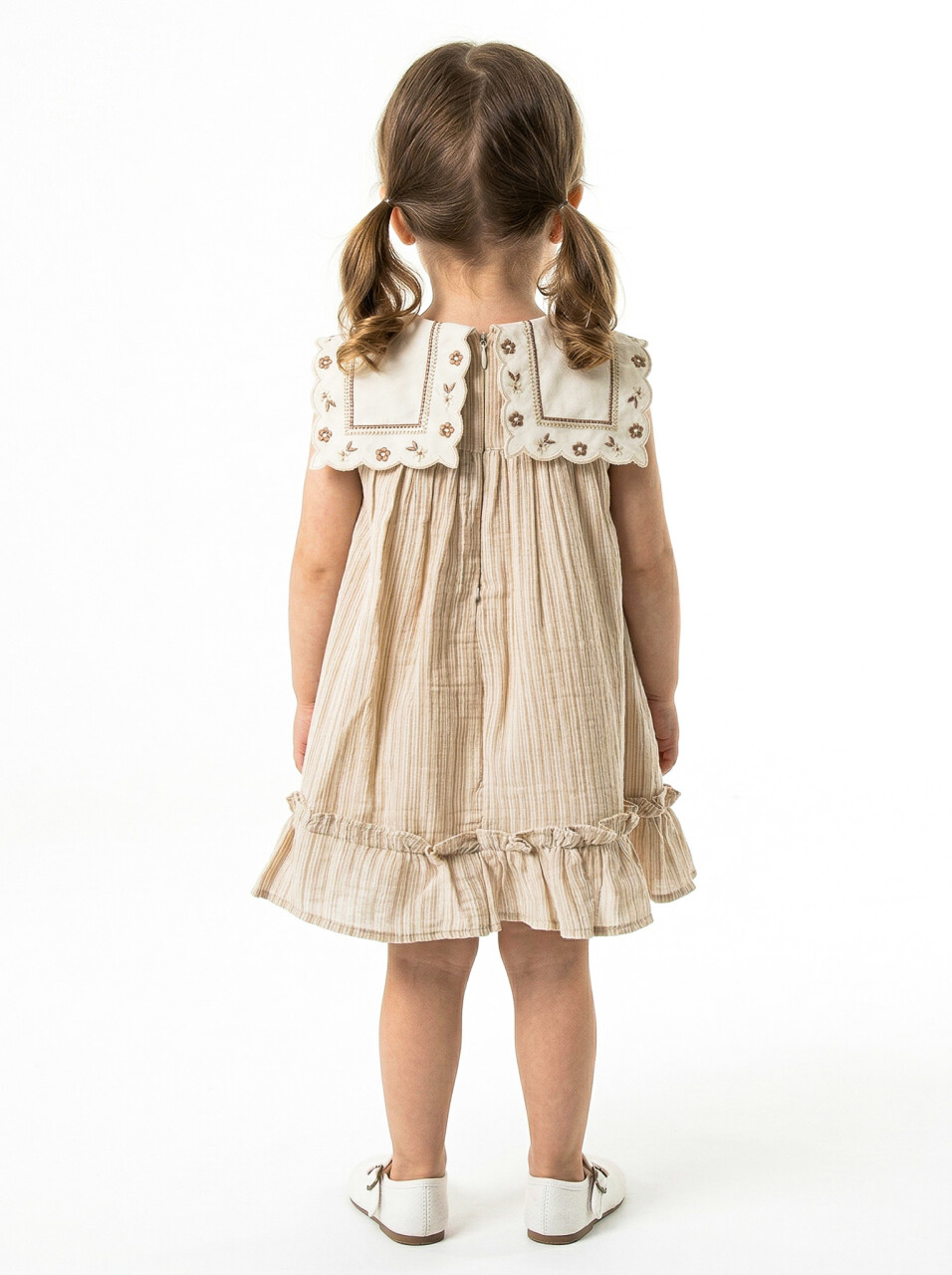 Kız Çocuk Yazlık Elbise 6-36 Ay 5212 Bej - 2