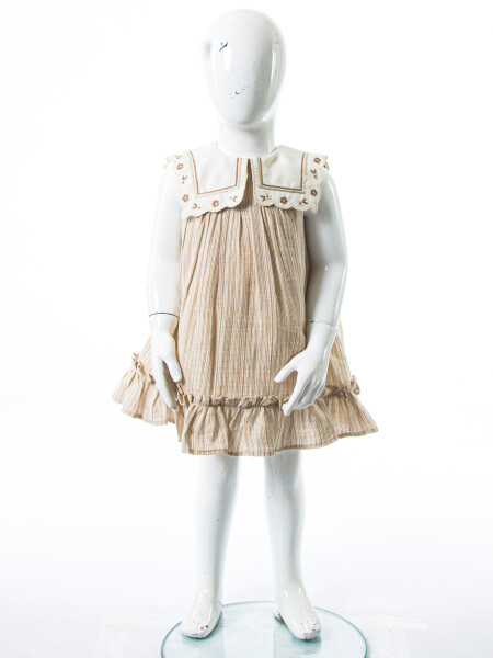 Kız Çocuk Yazlık Elbise 6-36 Ay 5212 Bej - 3