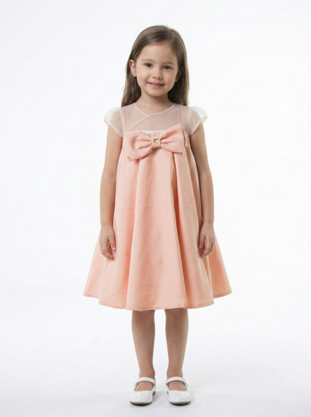 Kız Çocuk Yazlık Elbise 2-6 Yaş 1804 Coral - Top Girl