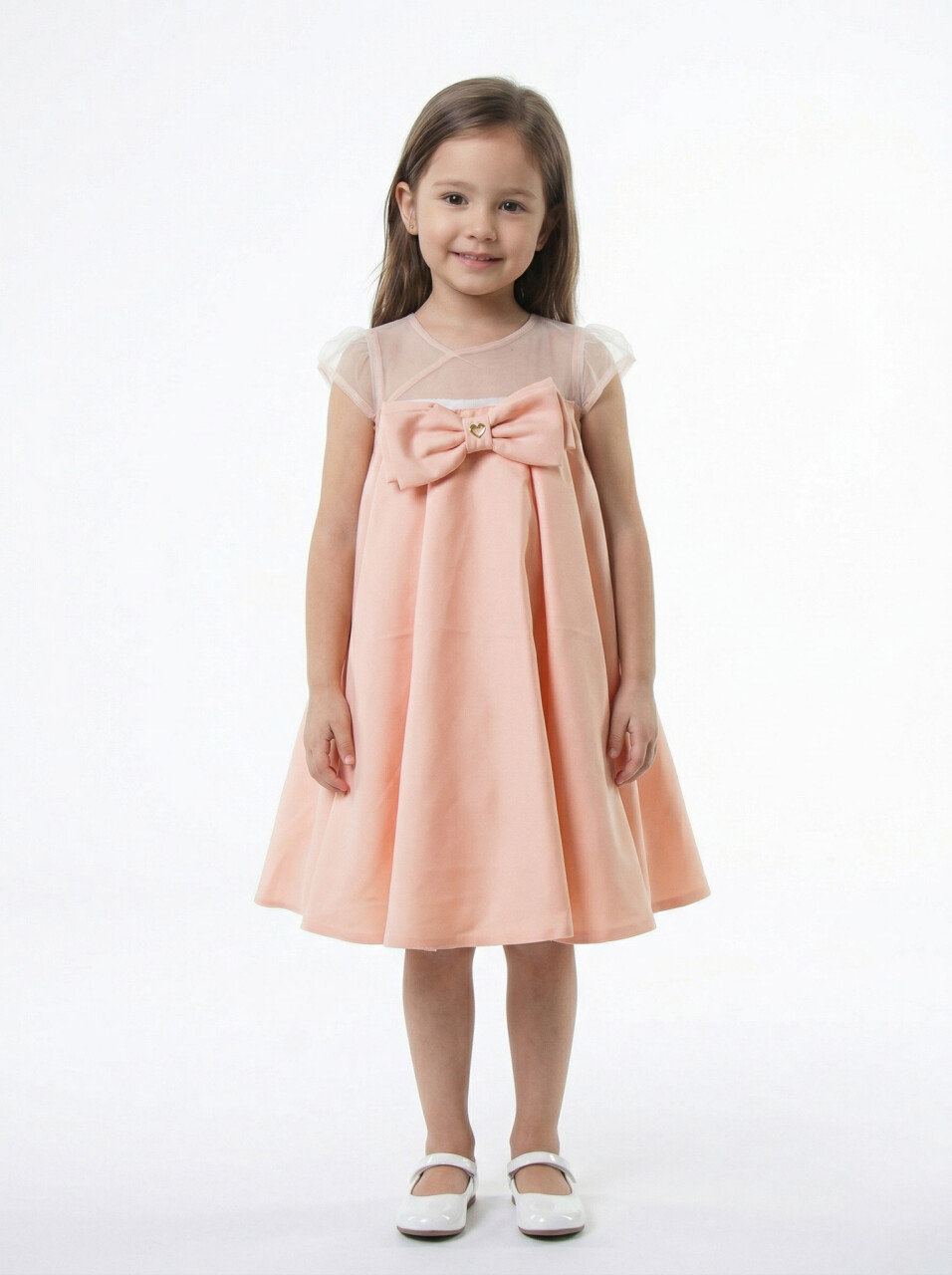 Kız Çocuk Yazlık Elbise 2-6 Yaş 1804 Coral - 1