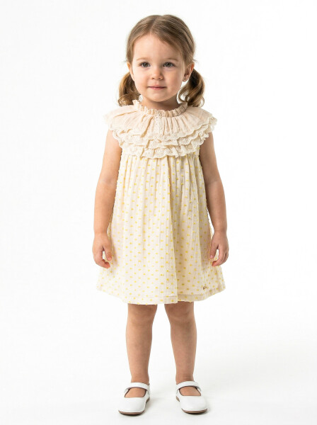 Kız Çocuk Yazlık Elbise 6-36 Ay 5216 Bej - Top Girl
