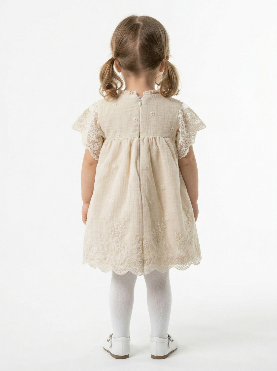 Kız Çocuk Yazlık Elbise 6-36 Ay 5220 Bej - 2