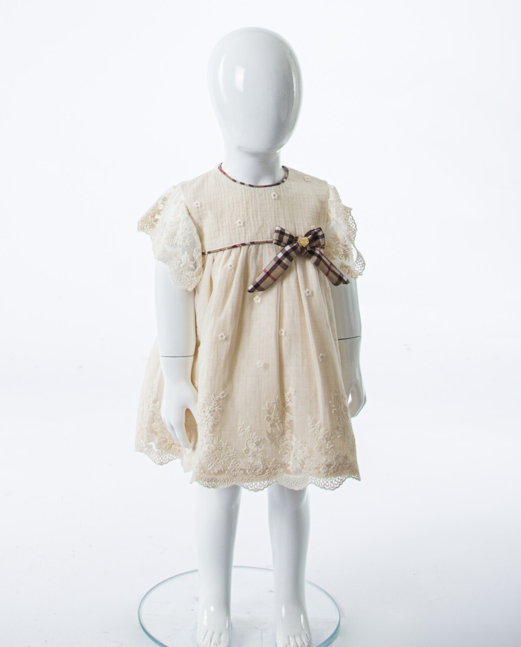 Kız Çocuk Yazlık Elbise 6-36 Ay 5220 Bej - 3