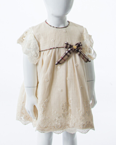 Kız Çocuk Yazlık Elbise 6-36 Ay 5220 Bej - 4