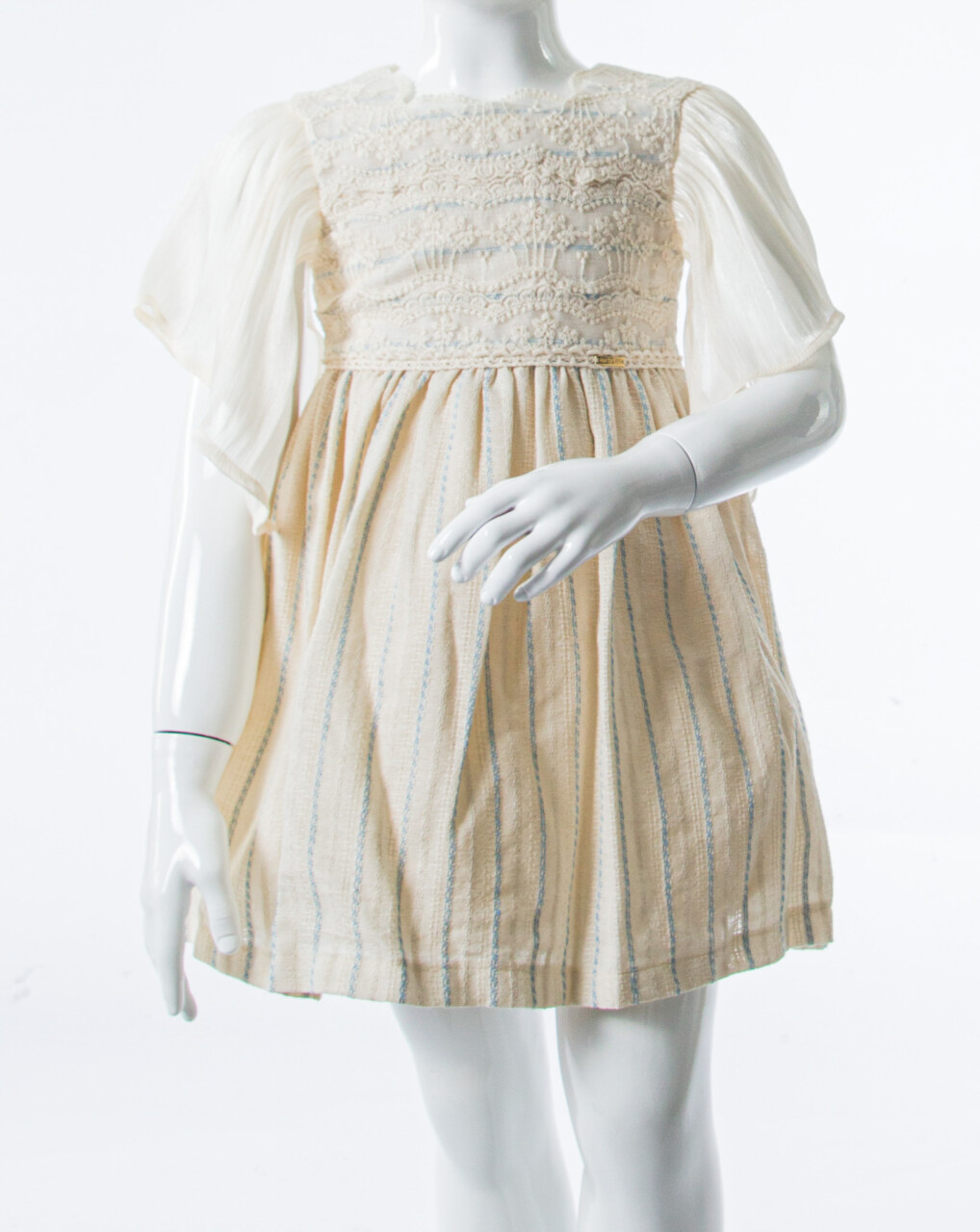 Kız Çocuk Yazlık Elbise 1-5 Yaş 5159 Bej - 4