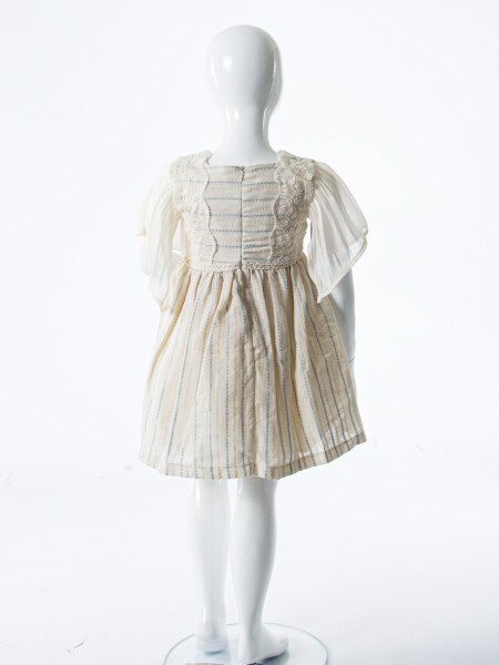 Kız Çocuk Yazlık Elbise 1-5 Yaş 5159 Bej - 5