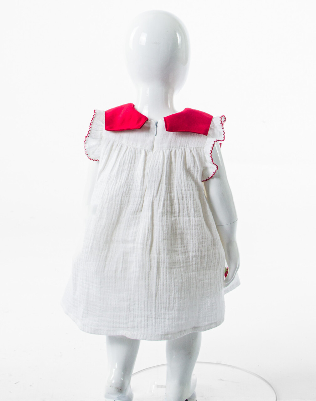 Külotlu Kız Çocuk Yazlık Elbise 3-12 Ay 5113 Beyaz - 5