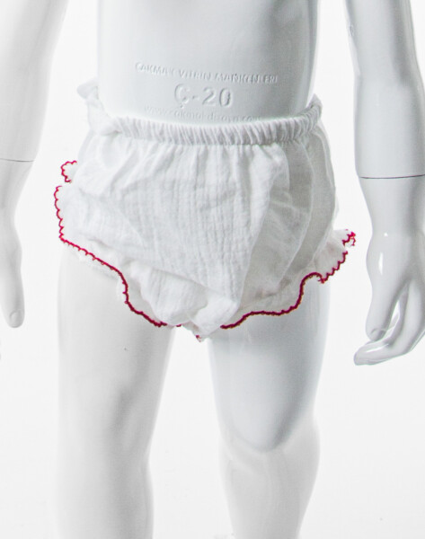 Külotlu Kız Çocuk Yazlık Elbise 3-12 Ay 5113 Beyaz - 6