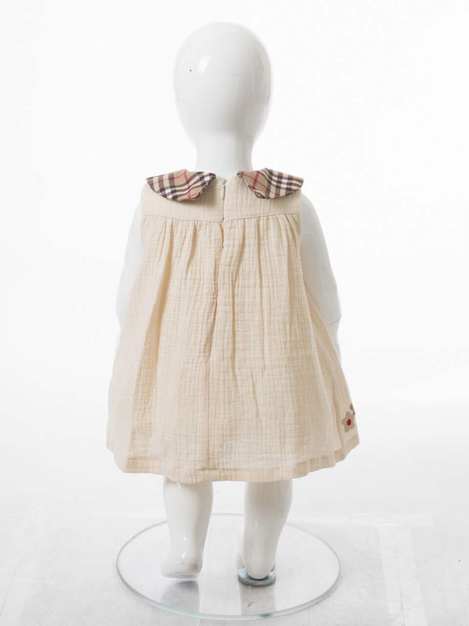 Kız Çocuk Yazlık Elbise 3-12 Ay 5132 Ekru - 4