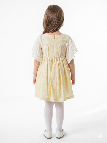 Kız Çocuk Yazlık Elbise 1-5 Yaş 5157 Sarı - 2
